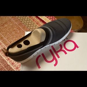 Ryka Hera Dark Gray Knit Slip On Sneakers 10M